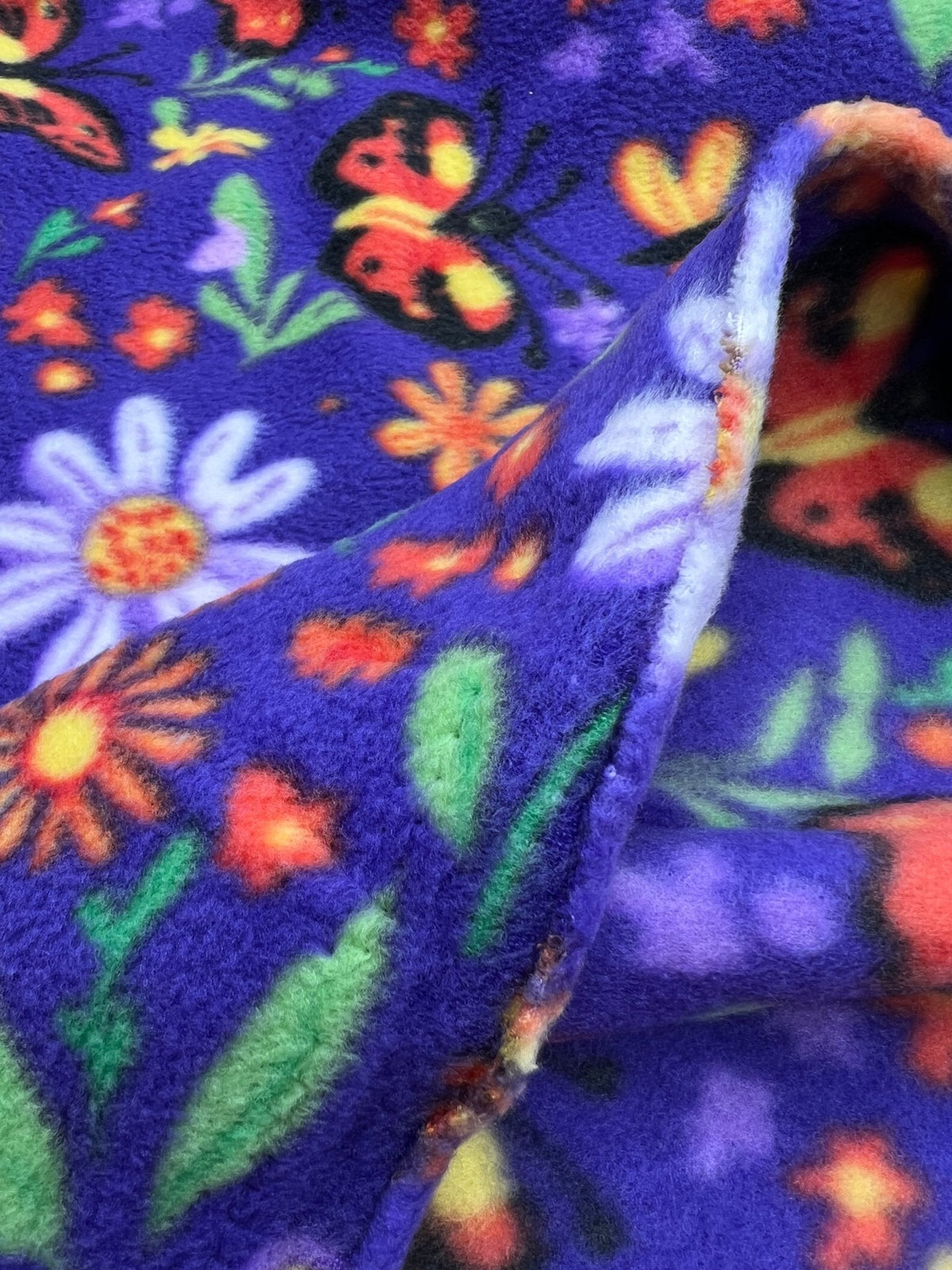 Butterflies Printed Anti-Pil Polar Fleece Fabric Blanket Loungewear