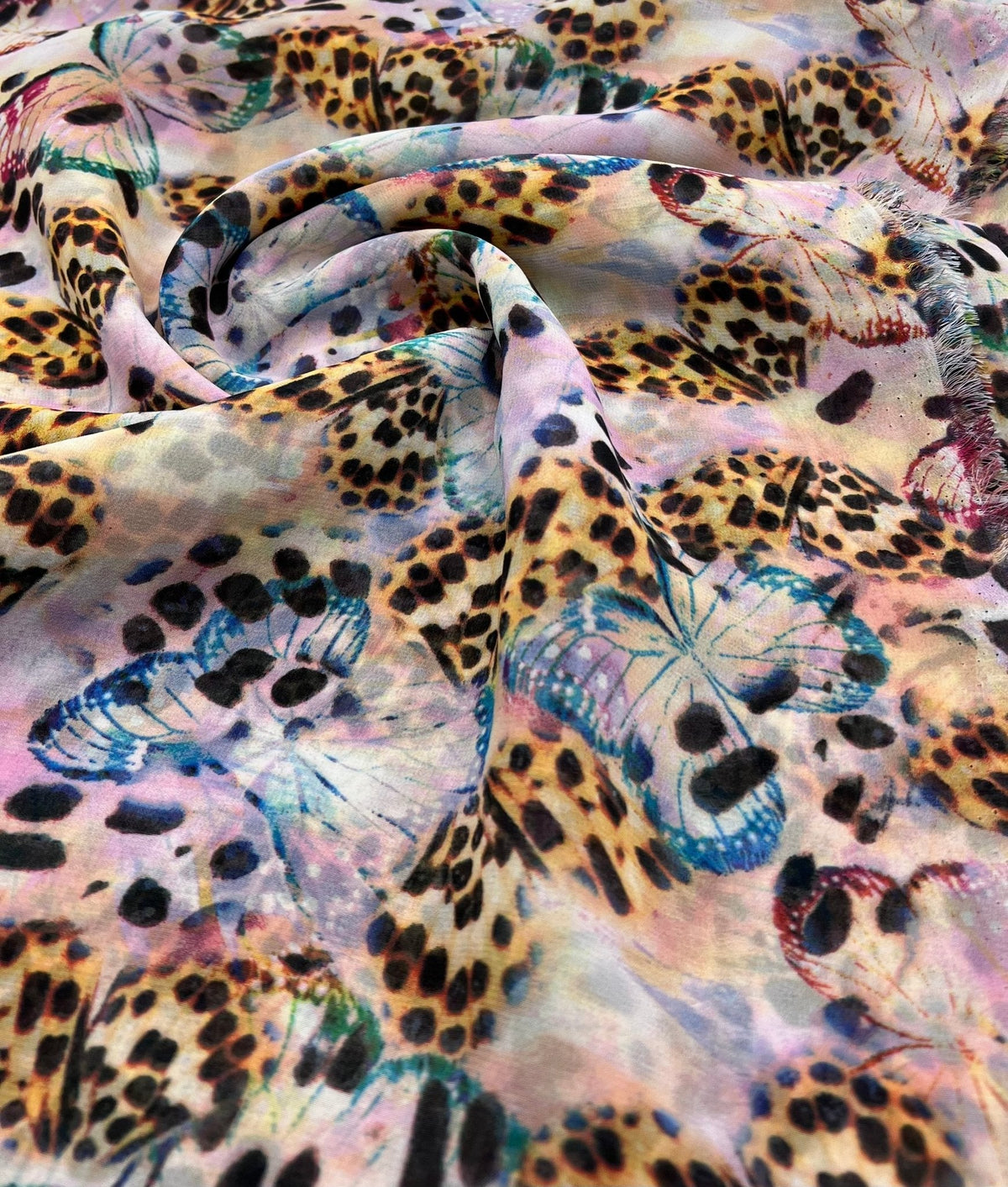 Butterfly Non Stretch Woven Dress Craft Fabric