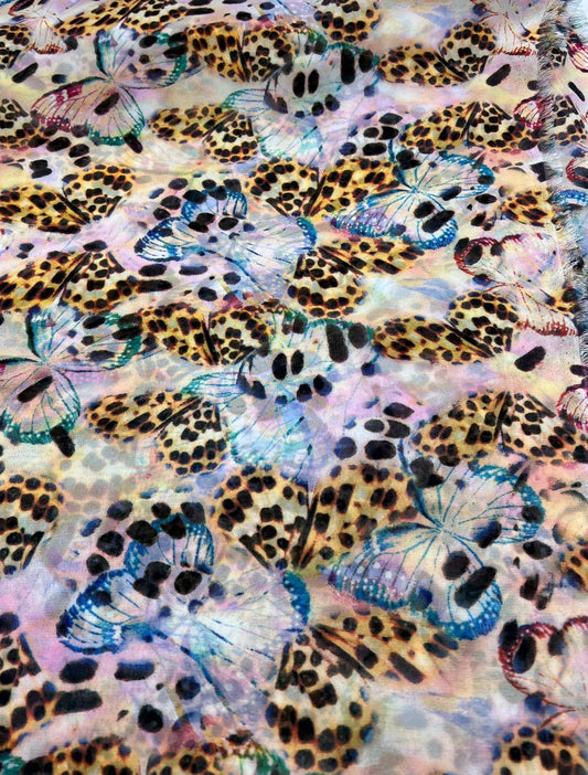 Butterfly Non Stretch Woven Dress Craft Fabric