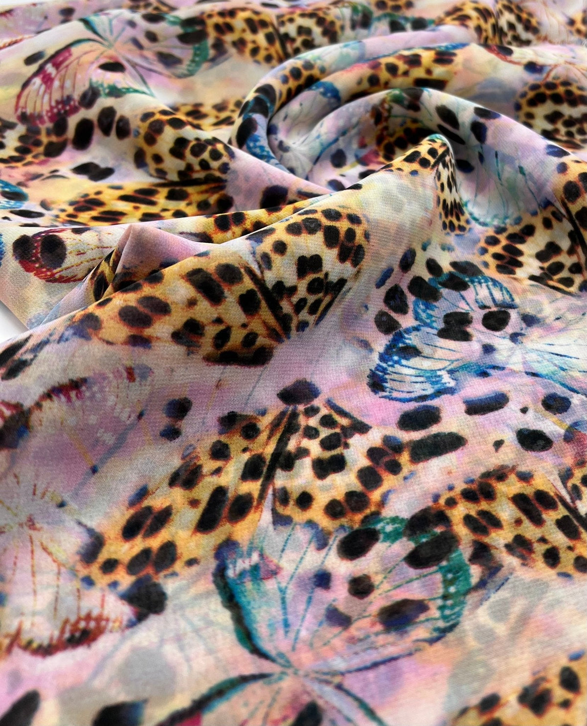 Butterfly Non Stretch Woven Dress Craft Fabric