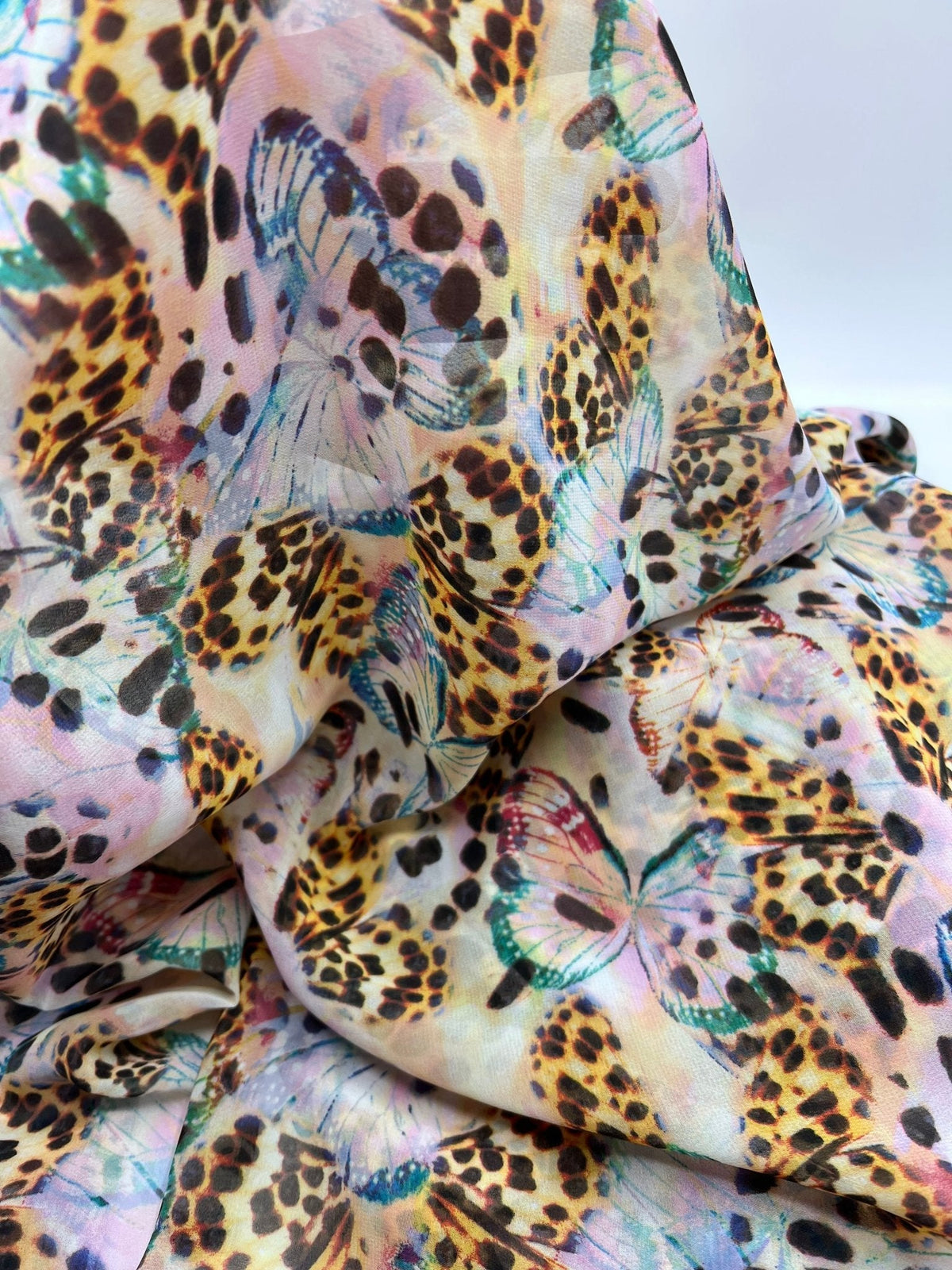 Butterfly Non Stretch Woven Dress Craft Fabric
