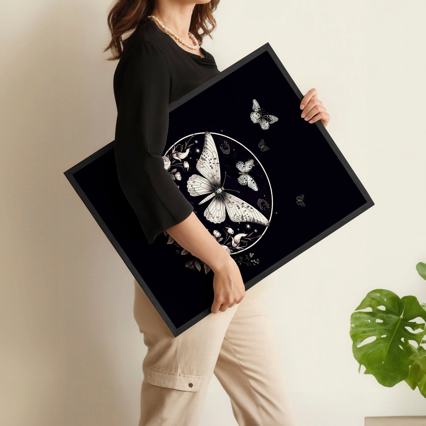 Butterfly Wall Art Decor | Set of 2 Dark Academy Wall art Prints