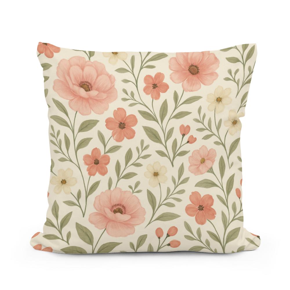 Blush Meadow Cotton Cushion