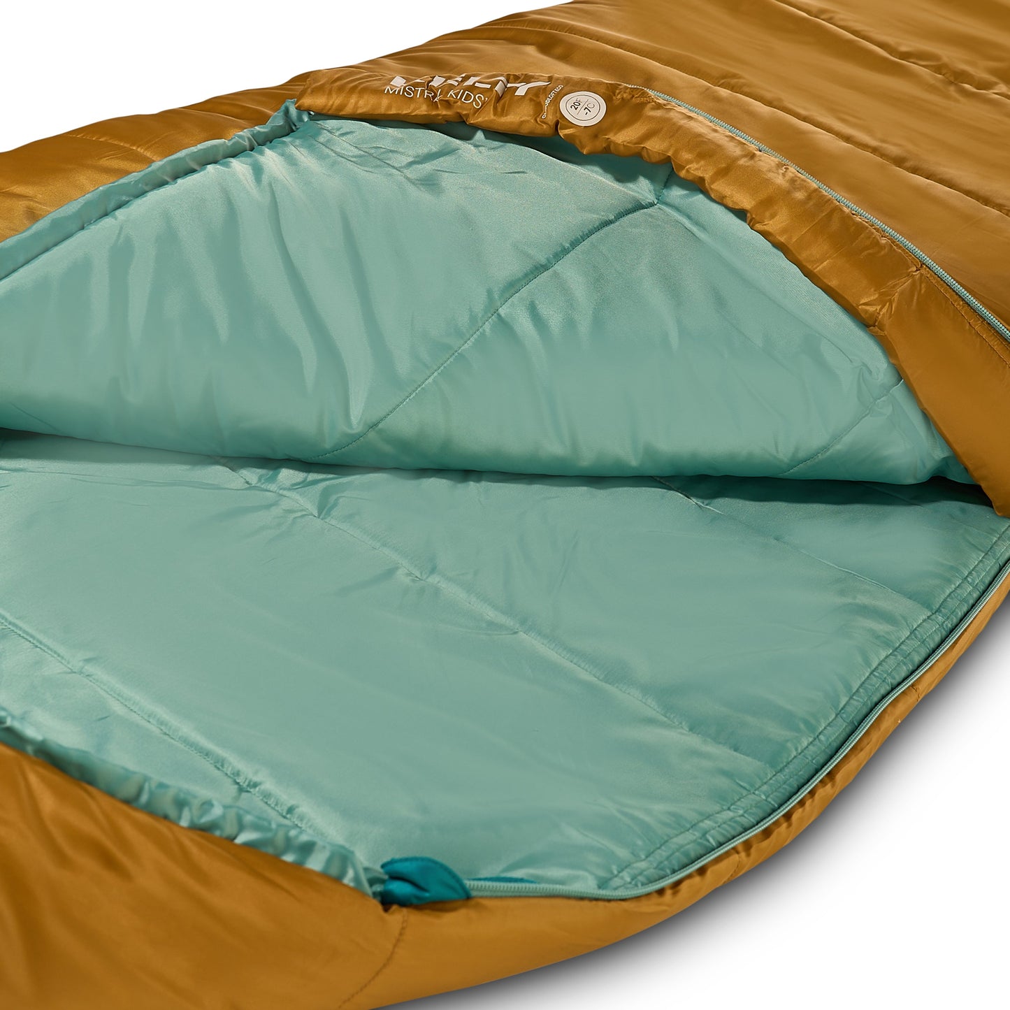 Kelty Kids' Mistral 20°F (-7°C) Synthetic Sleeping Bag - One Size - Woodthrush/Deep Lake/Malachite