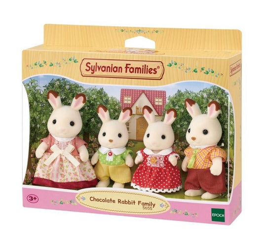Sylvanian Families Chocolate Rabbit Family Toy Playset for Ages 3 & Up