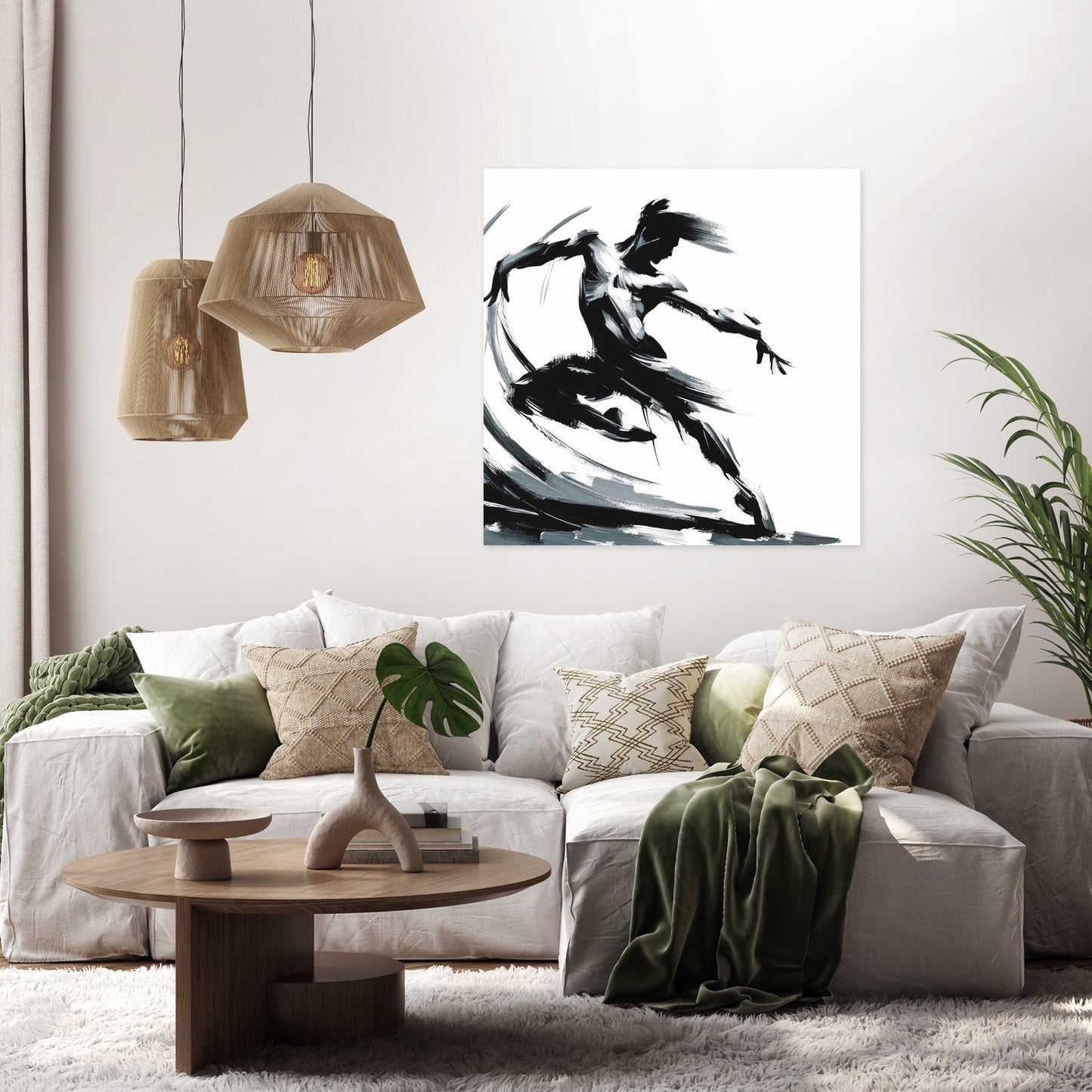 Energetic Silhouette Canvas