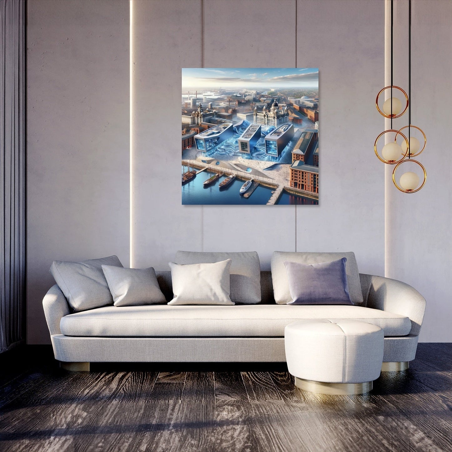 Panoramic Liverpool Canvas
