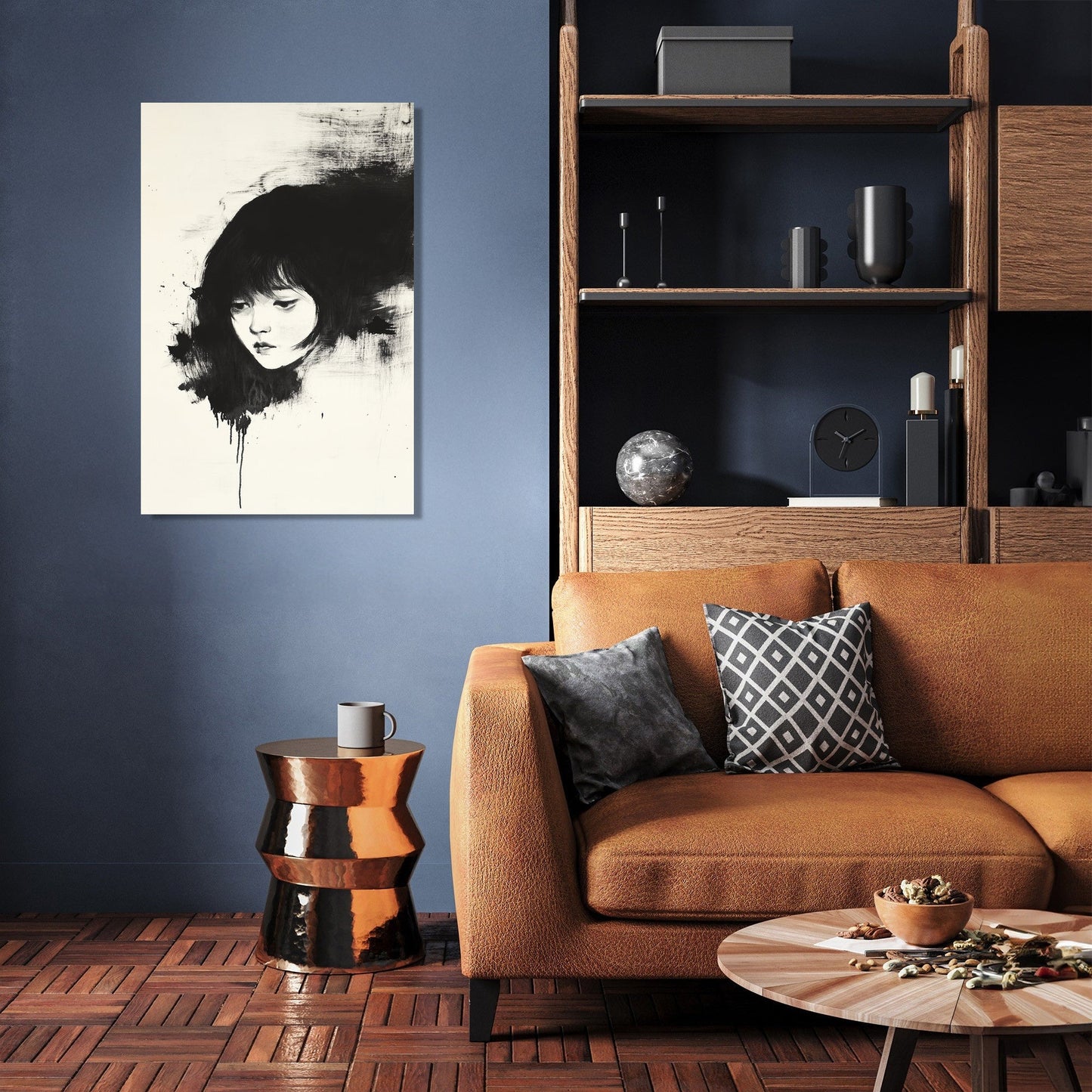 Contemplative Girl Canvas