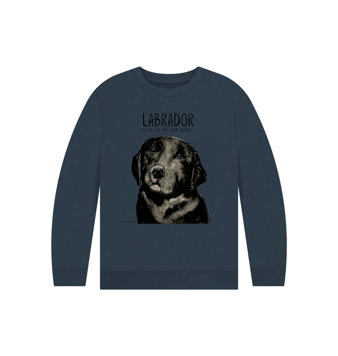 Crumb Catcher in Chief – The Black Labrador Kids' Sweatshirt