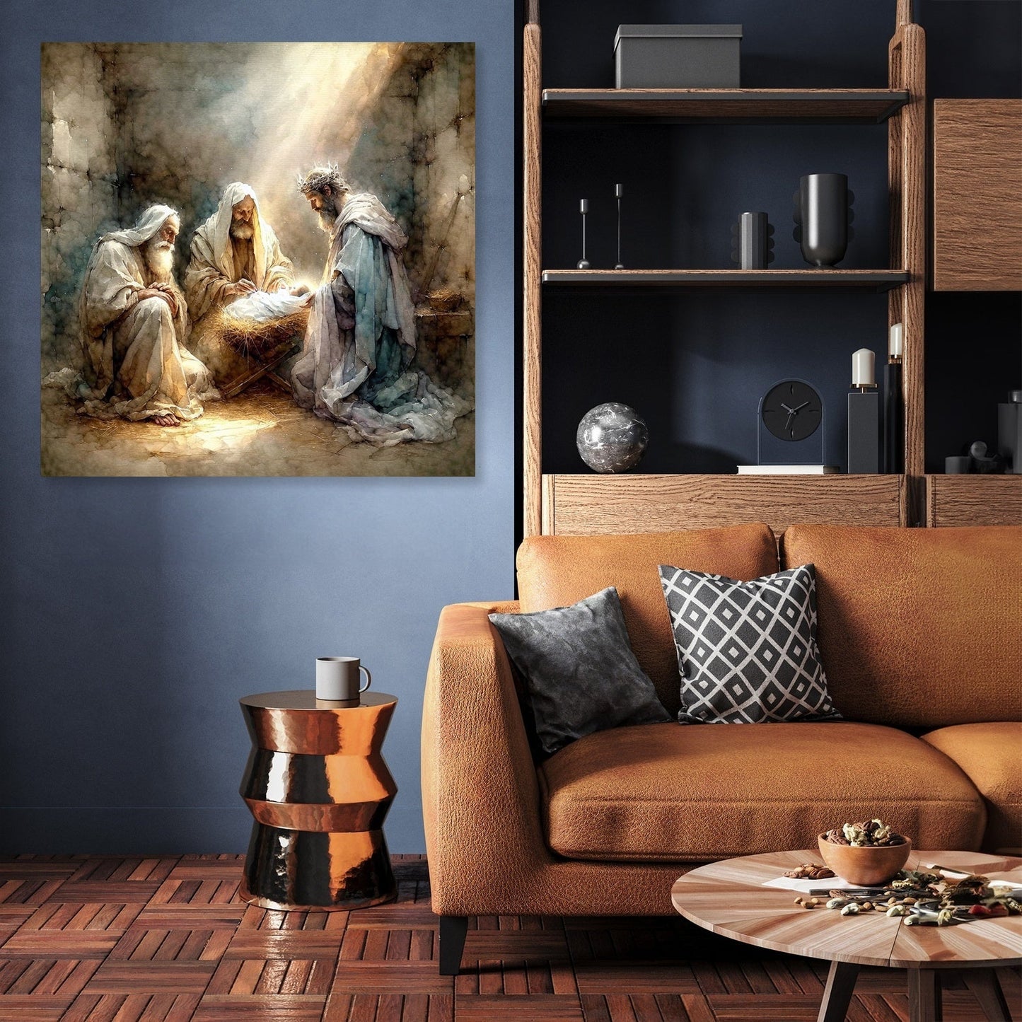Reverential Epiphany Night Canvas