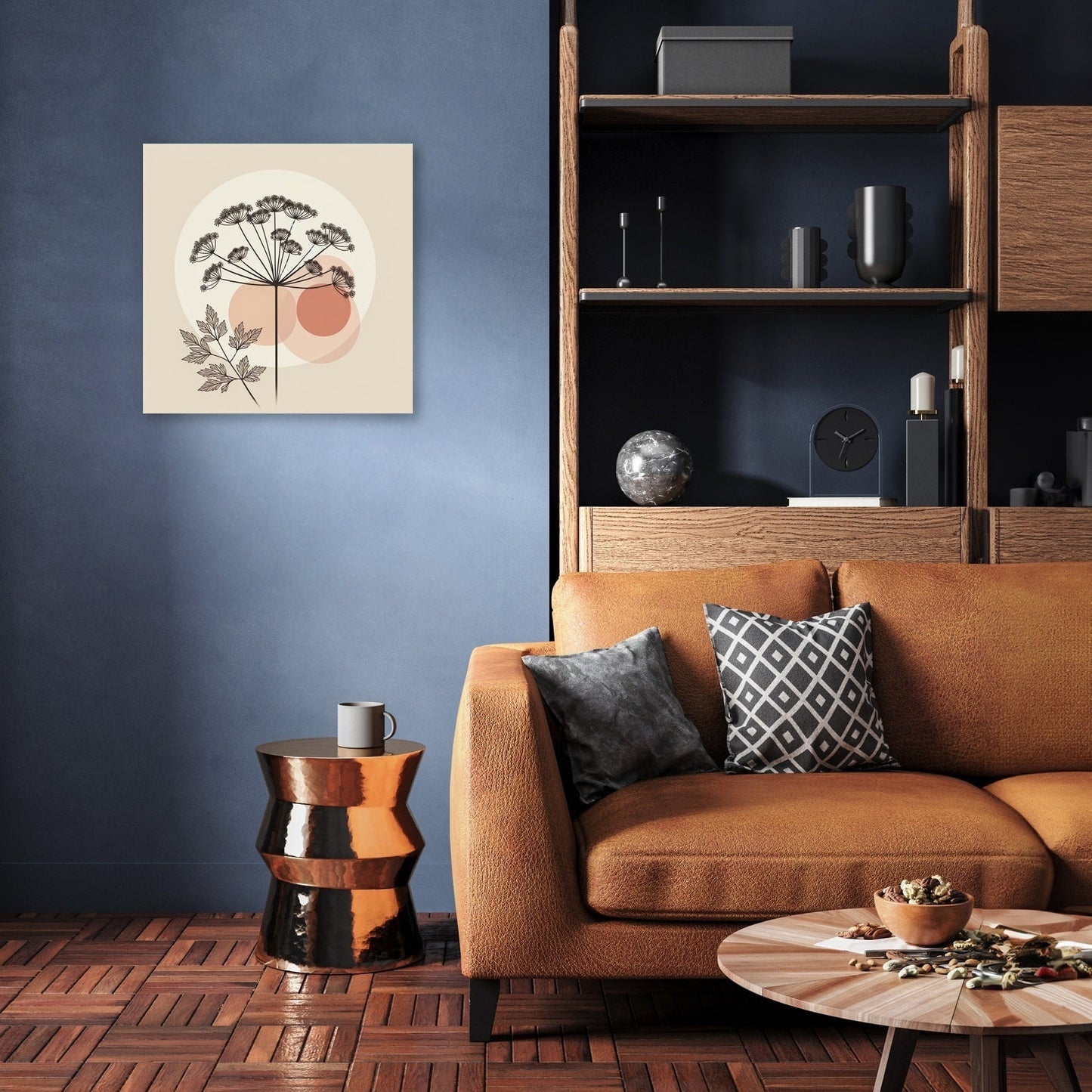 Elegance in Silhouette: Anthriscus Canvas