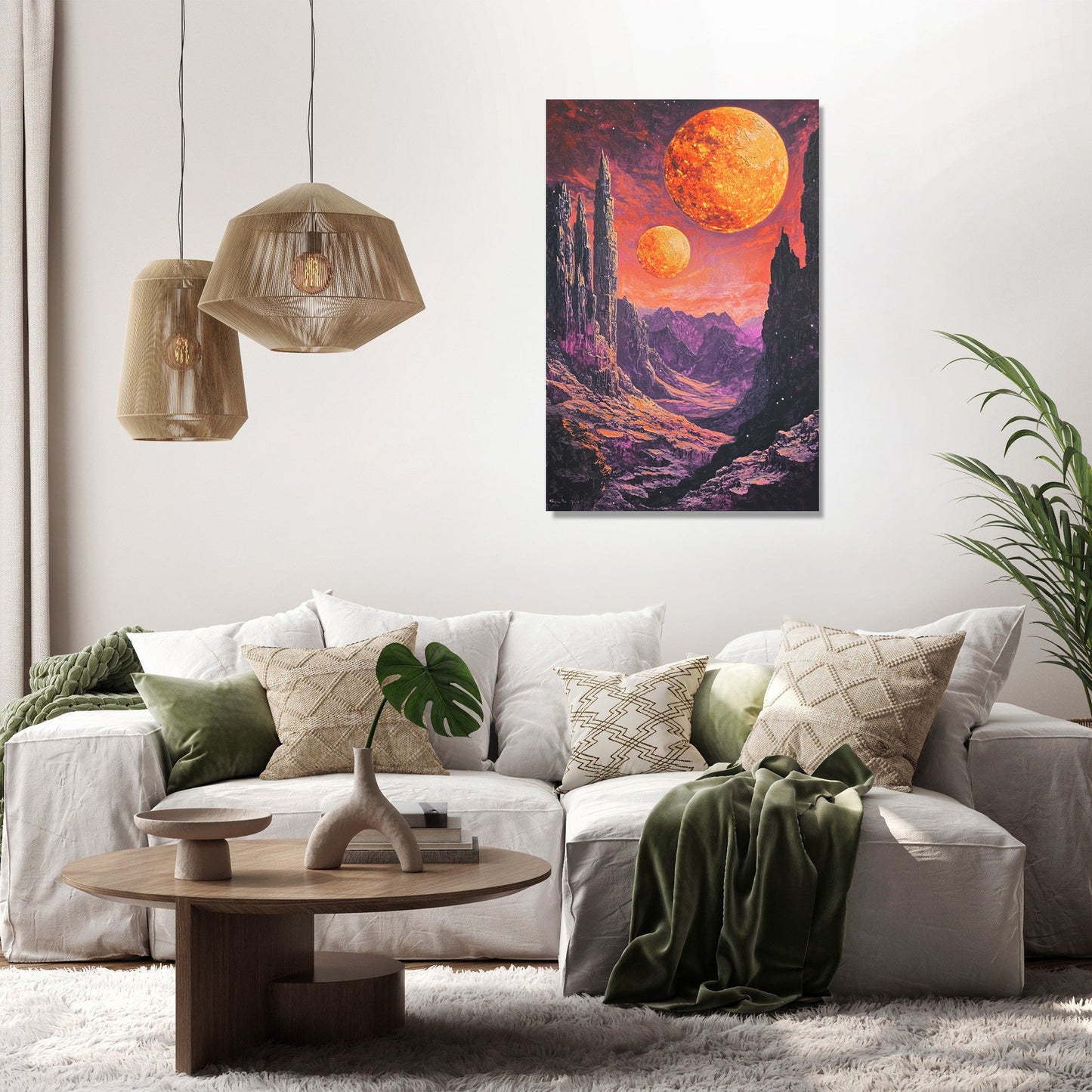 Twin Suns Exoplanet Canvas