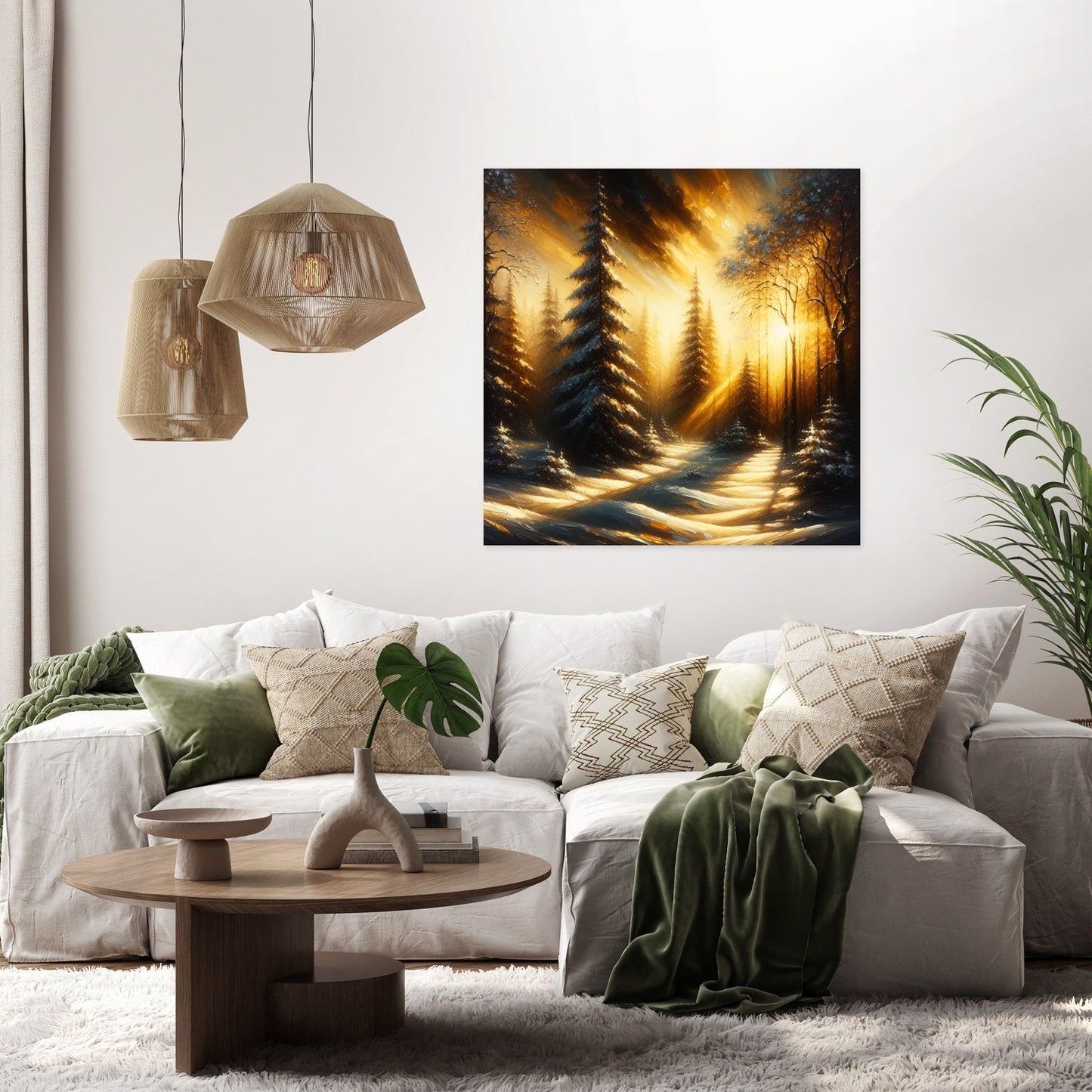 Golden Hour Winter Nostalgia Canvas