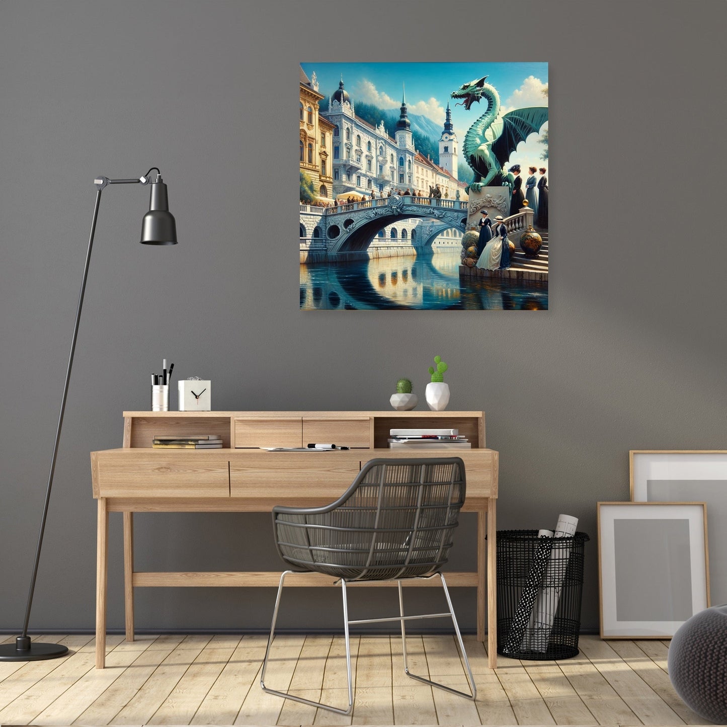 Sunny Day at Dragon Bridge Canvas
