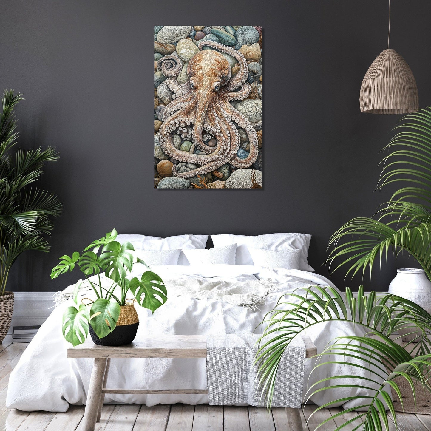Camouflaged Octopus Canvas