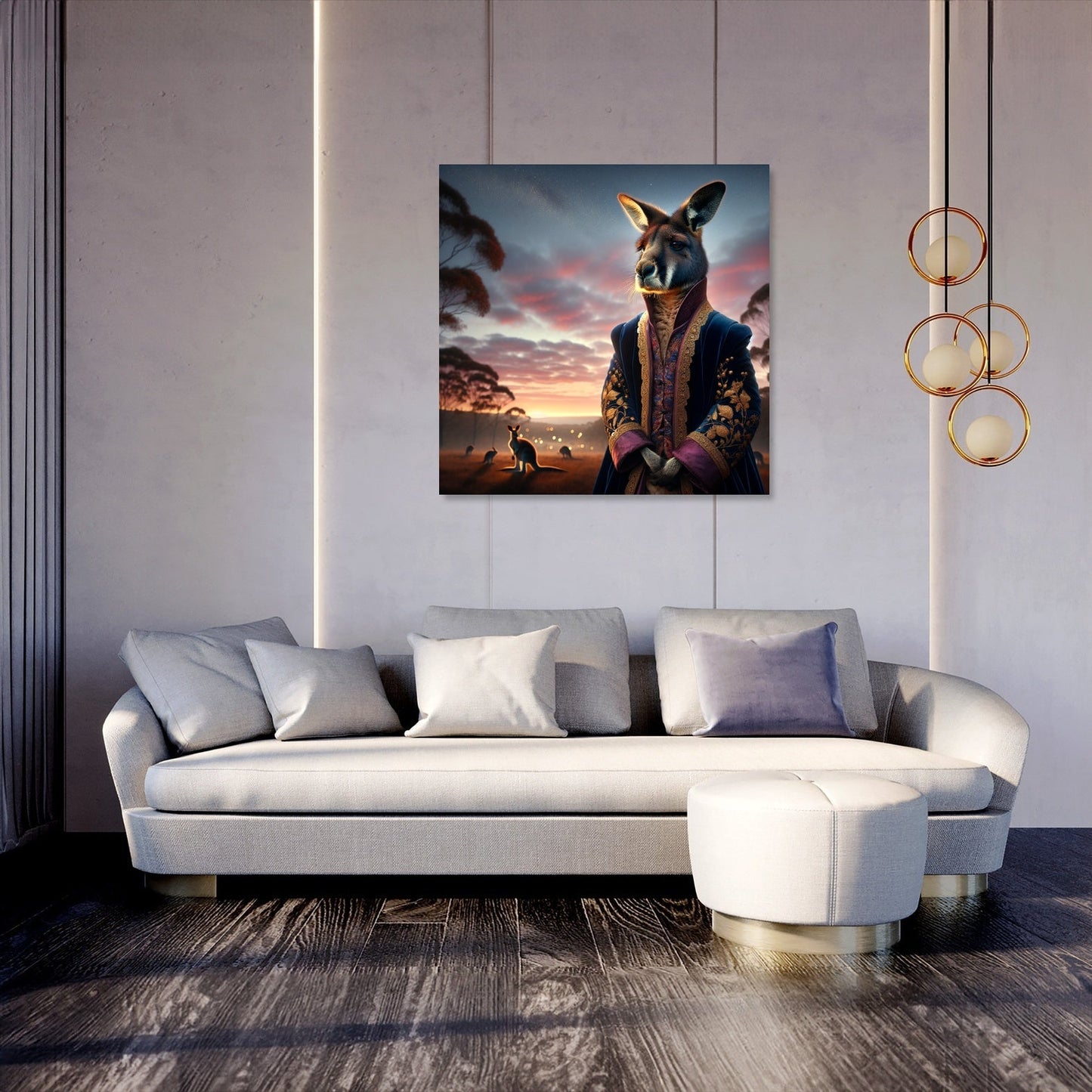 Regal Kangaroo Twilight Canvas
