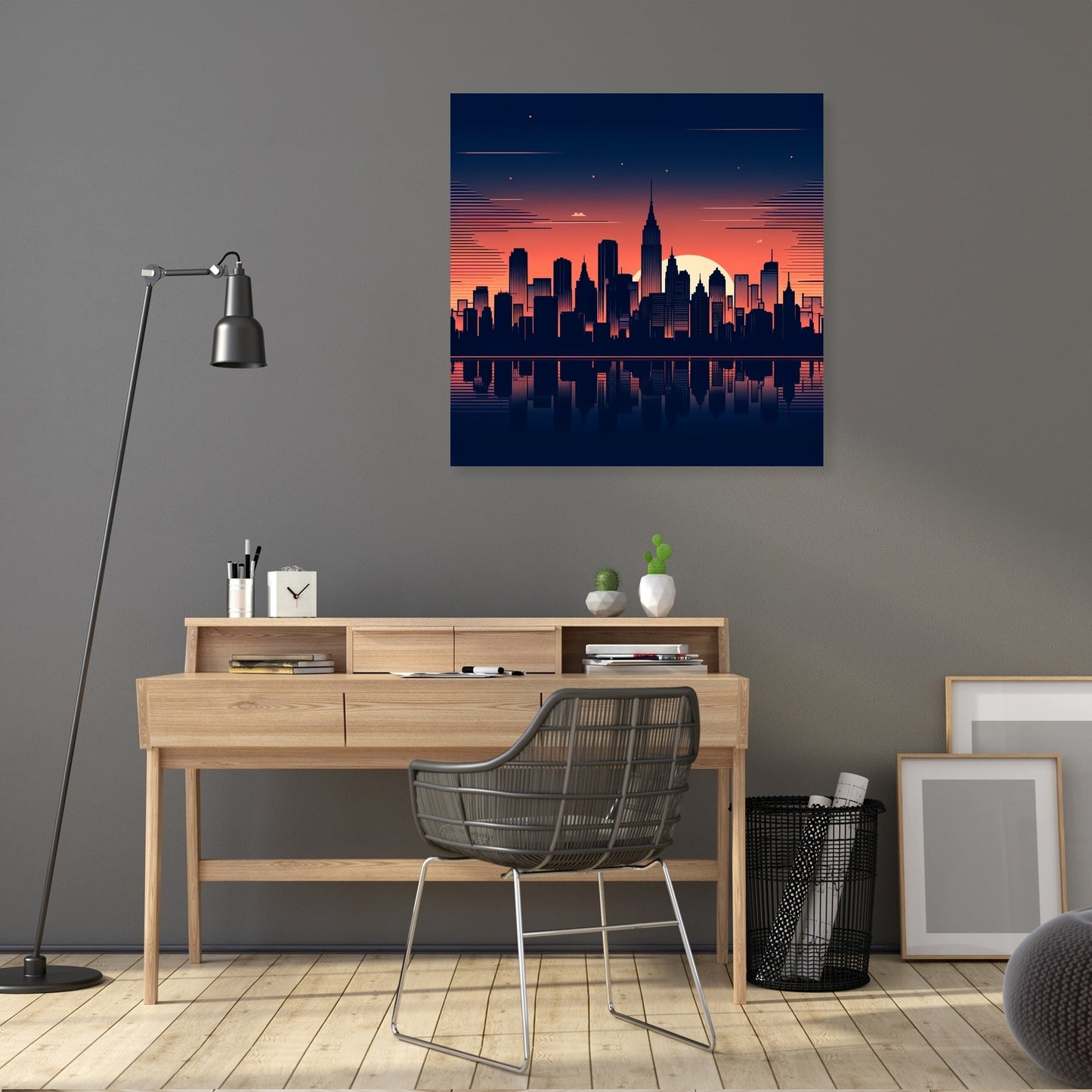 City Morning in Contrasting Canvas