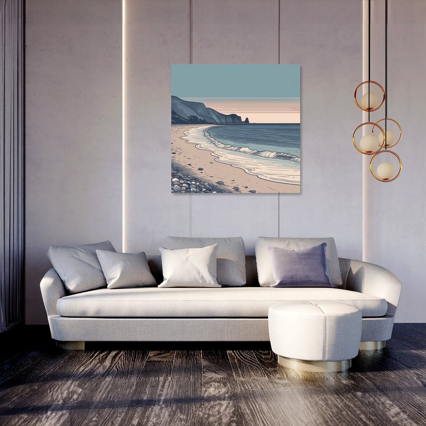 Dusk Coastline Canvas