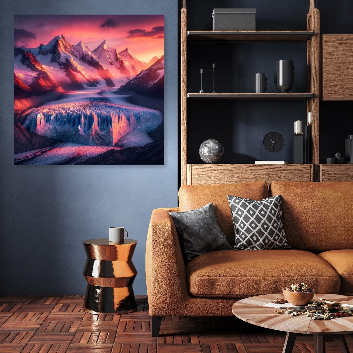 Sunset Glacier Canvas