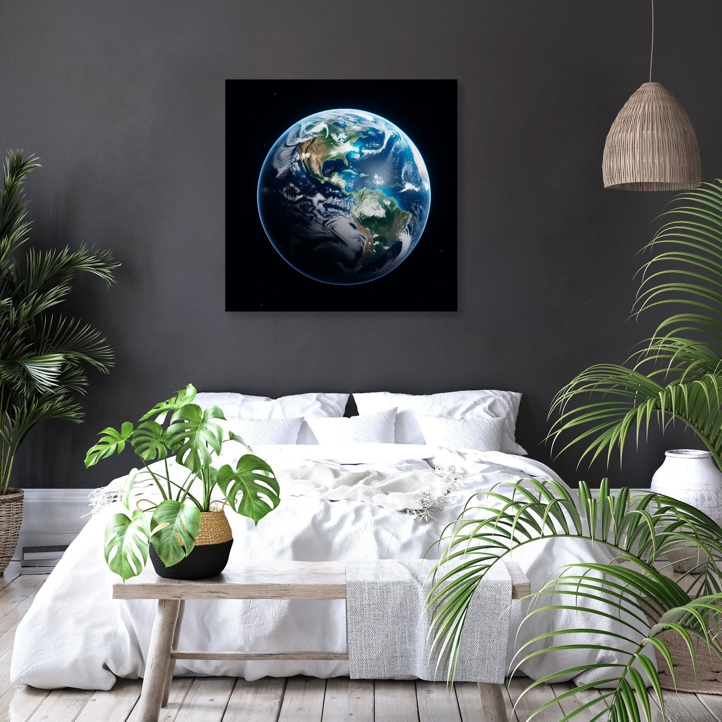 Earth's Nocturnal Elegance Canvas