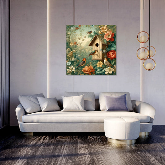 Springtime Nest Haven Canvas