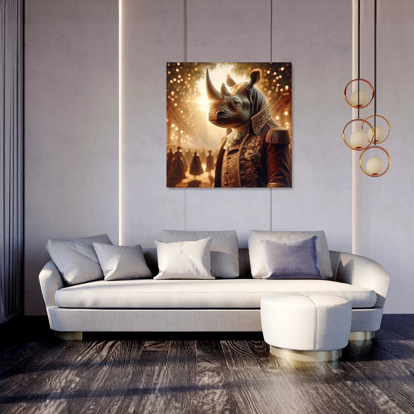 Regal Rhinoceros Royalty Canvas