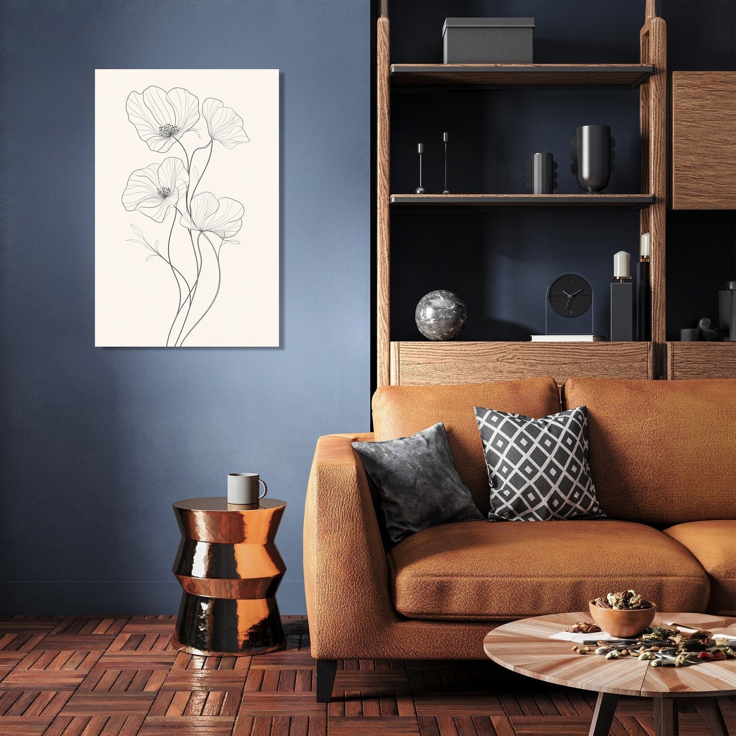 Ethereal Blossom Line Canvas