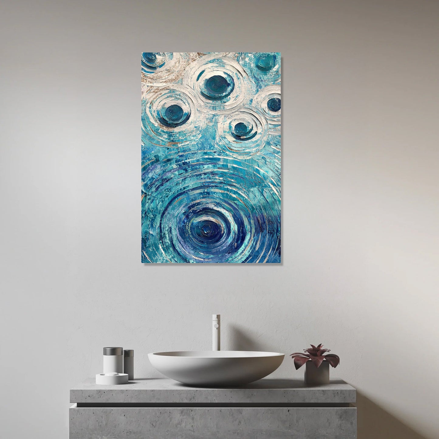 Metallic Ripples Canvas