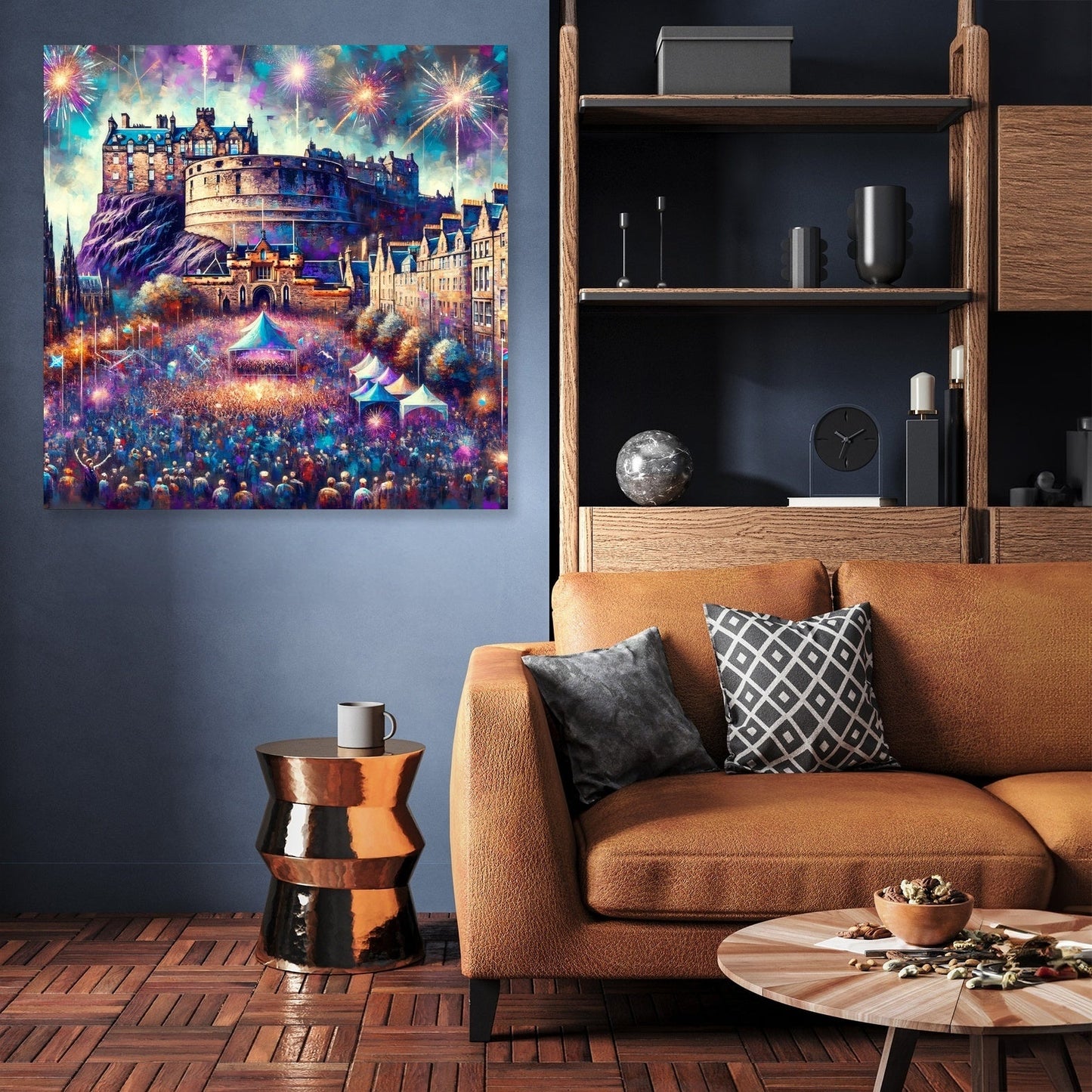 Edinburgh Festival Castle Glow Canvas