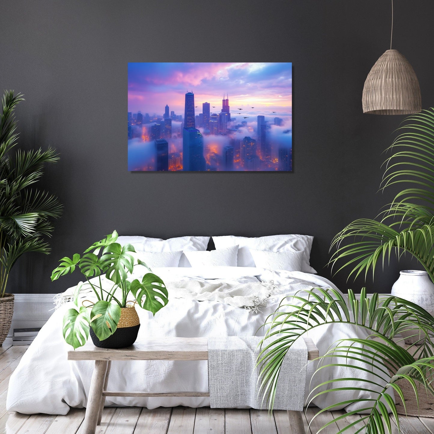 Futuristic Cityscape Canvas