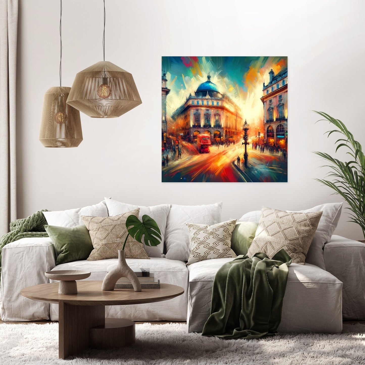 Vibrant London: Piccadilly Pulse Canvas