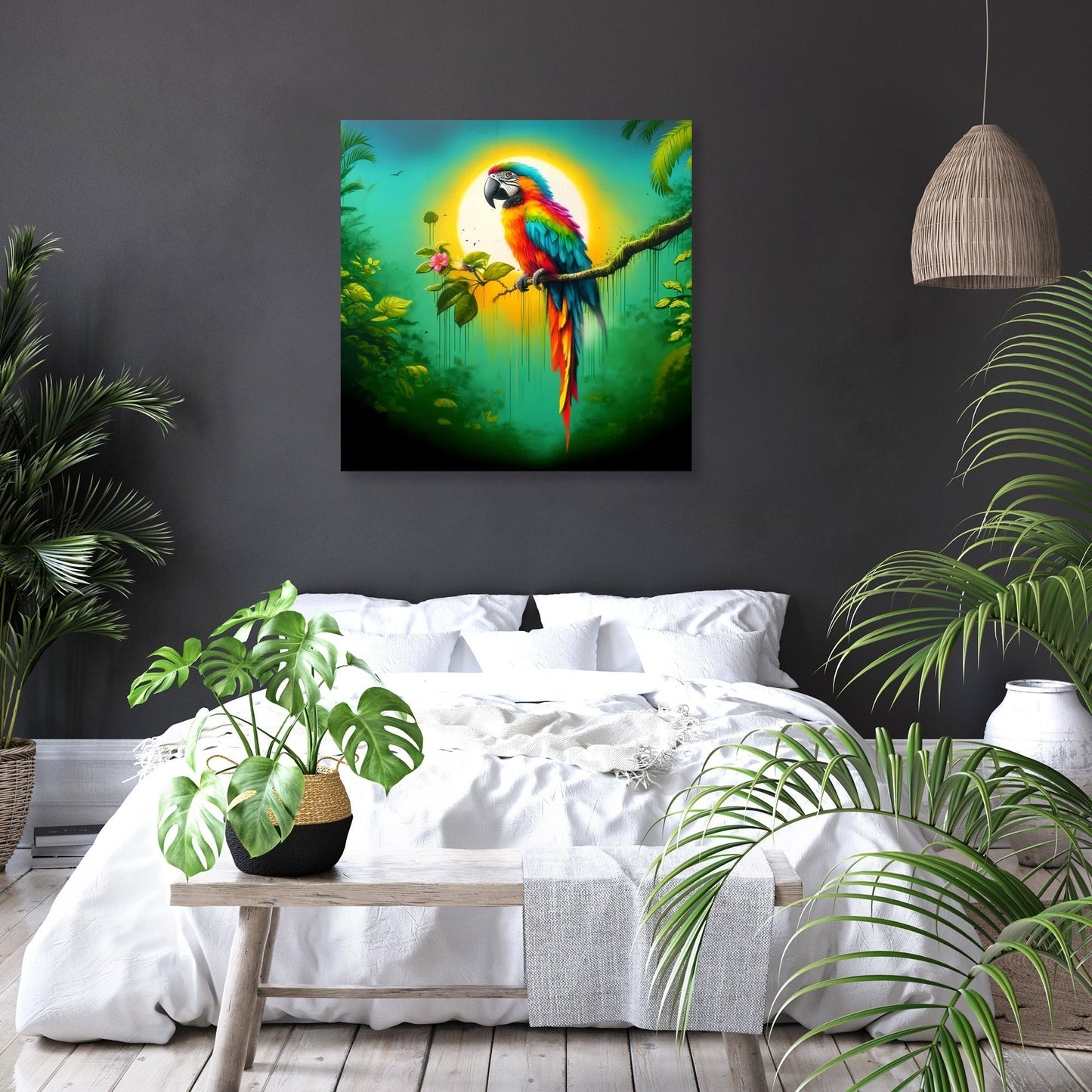 Jungle Parrot Canvas