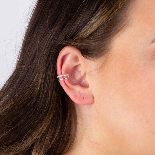 Beginnings CZ Double Row Ear Cuff