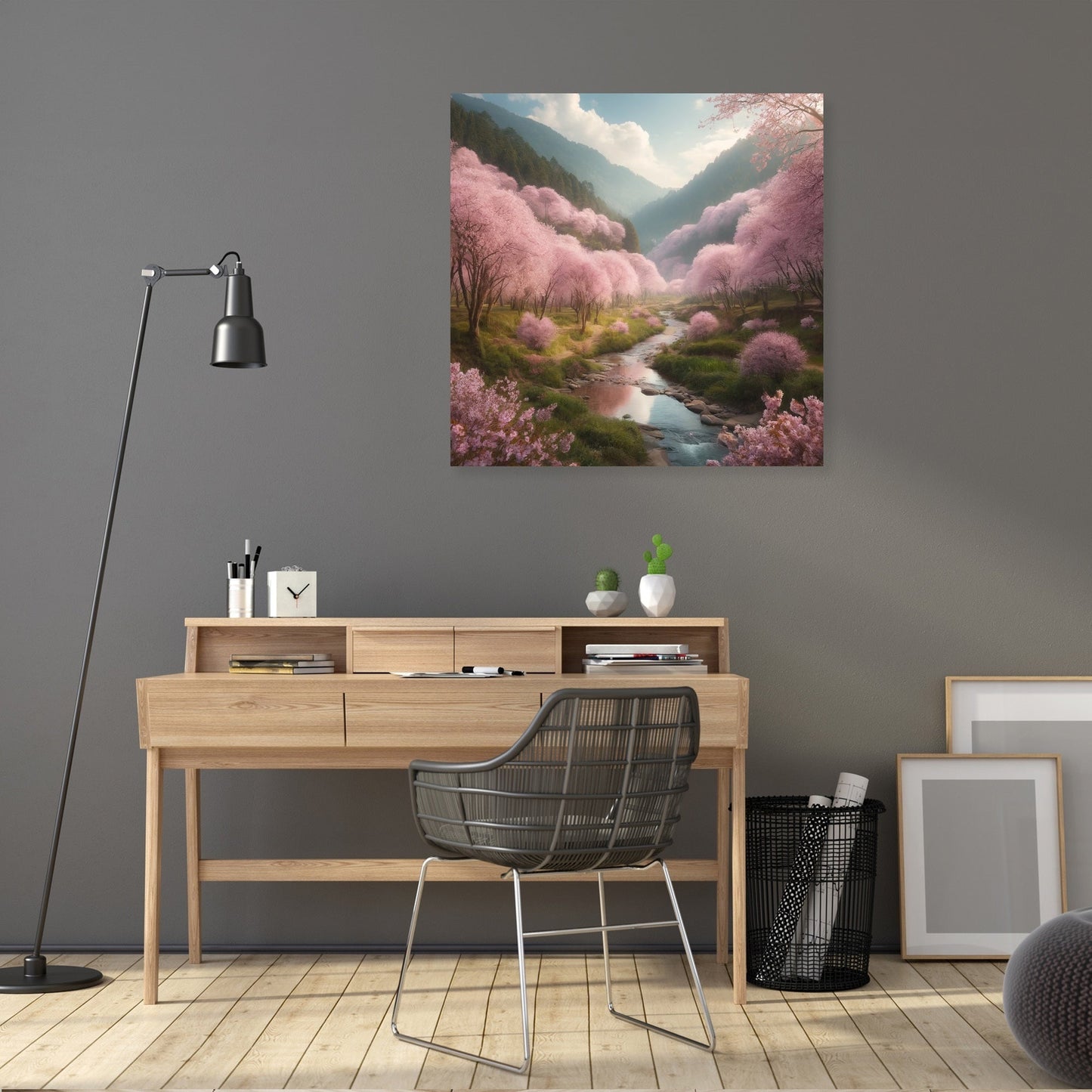 Cherry Blossom Valley Canvas