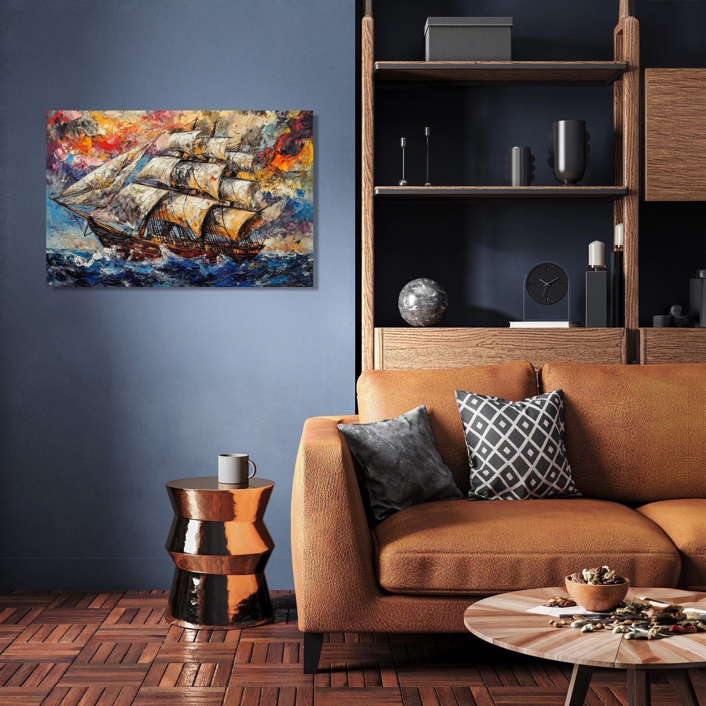 Sailing Ship Tempest Canvas