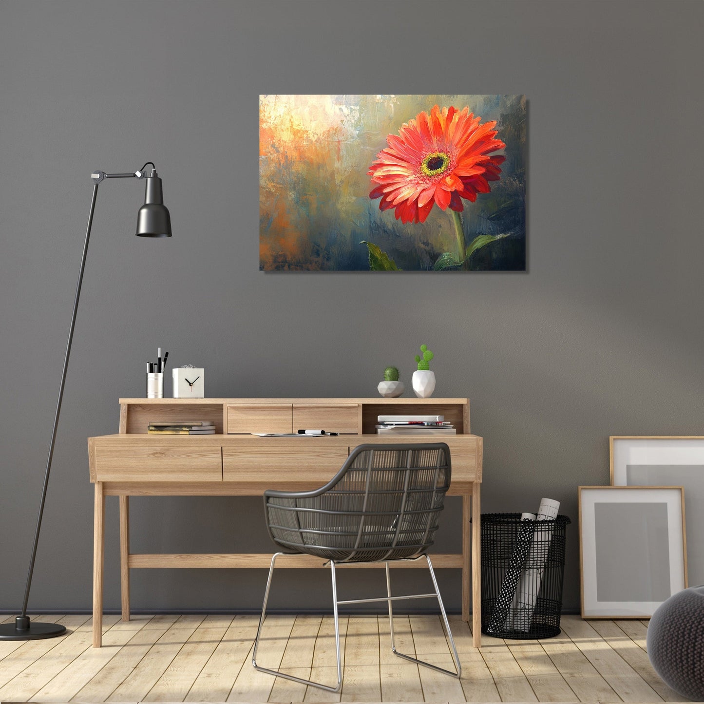 Gerbera in Light Canvas