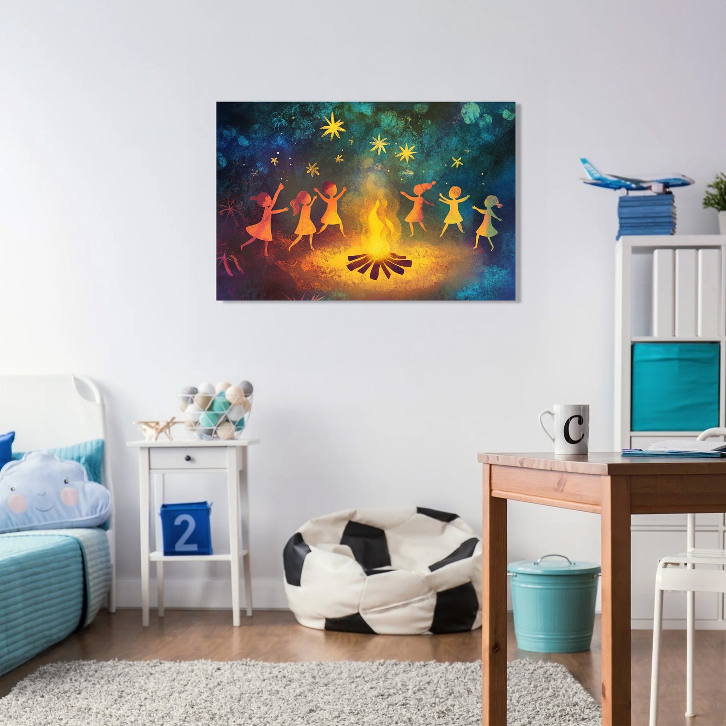 Starlit Campfire Dance Canvas
