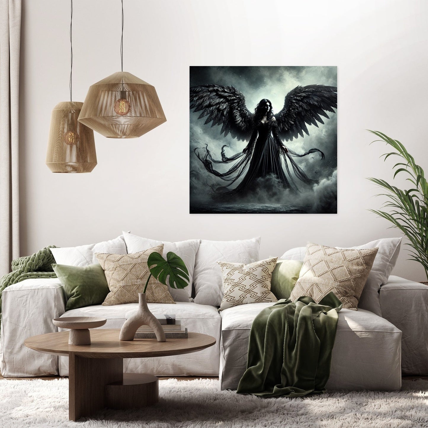 Gothic Angel of Darkness Canvas