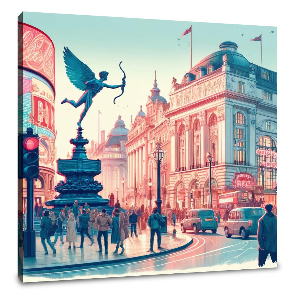 Piccadilly Circus Vibrance Canvas