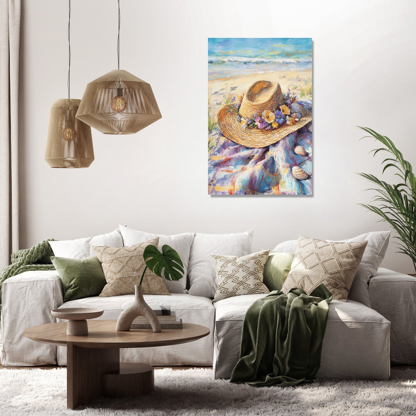Summer Straw Hat Canvas