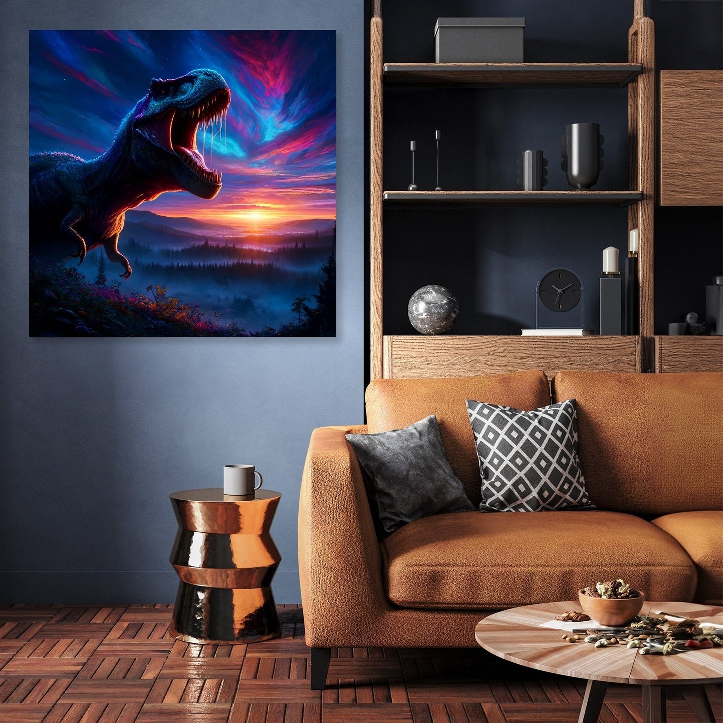 Twilight Roar Rex Canvas