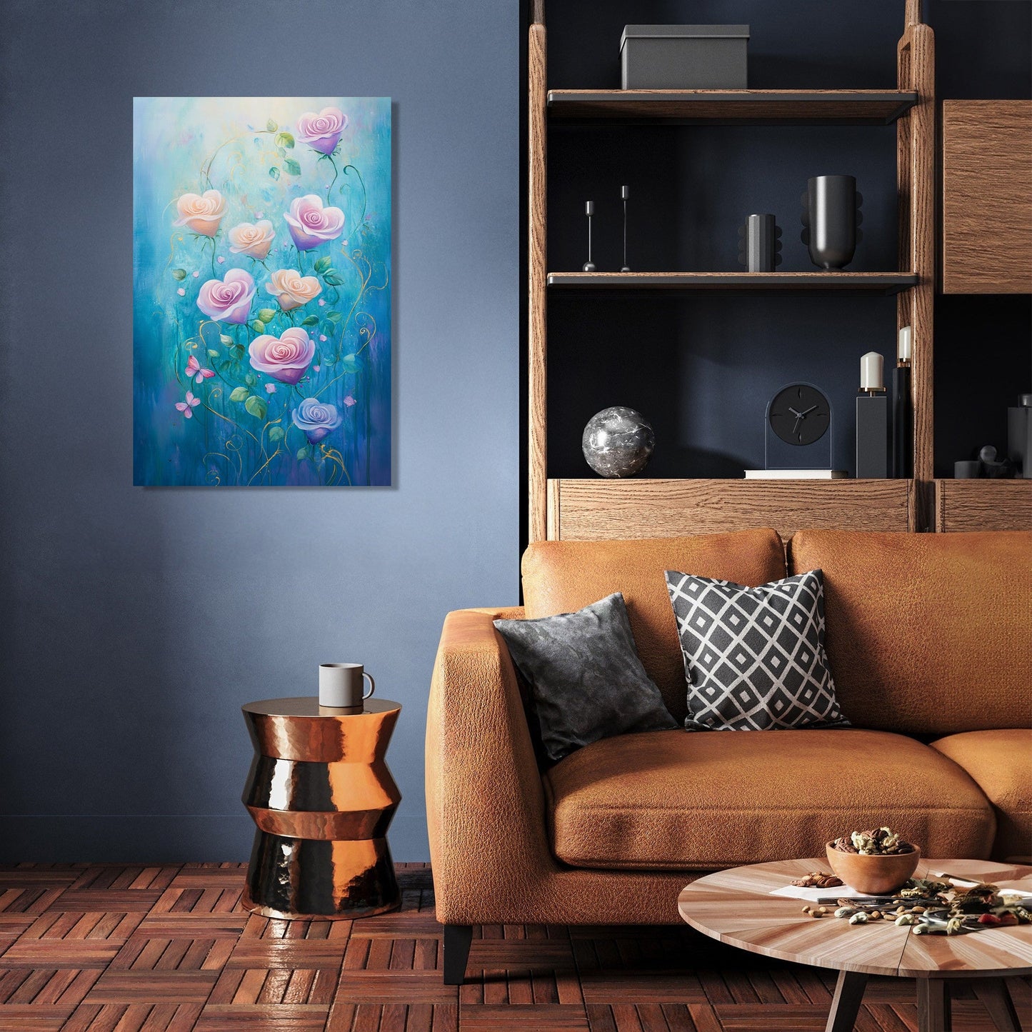 Heart-Petal Roses Canvas