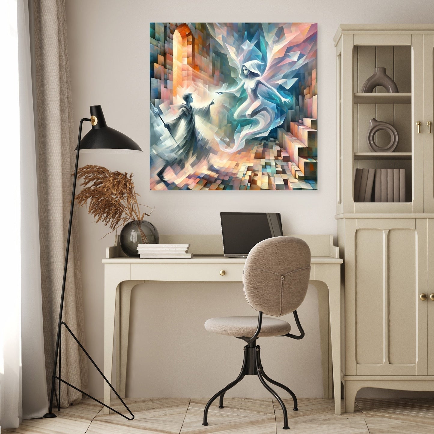 Ethereal Ruins Confrontation Canvas
