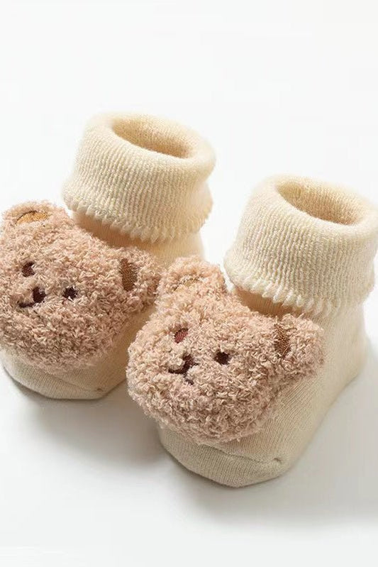 Boucle Teddy Slipper Socks For Little Feet