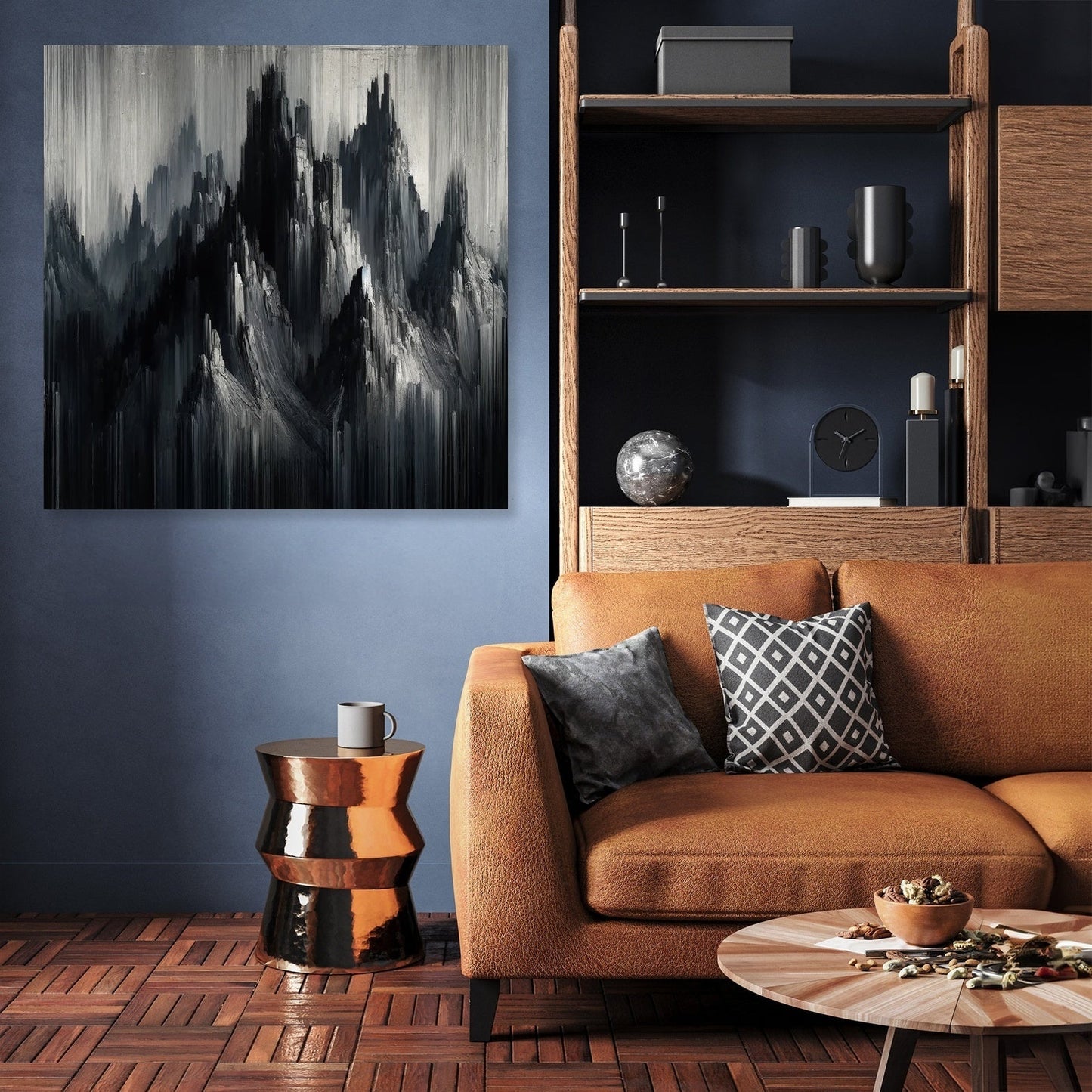 Mystic Peaks Abstract Canvas