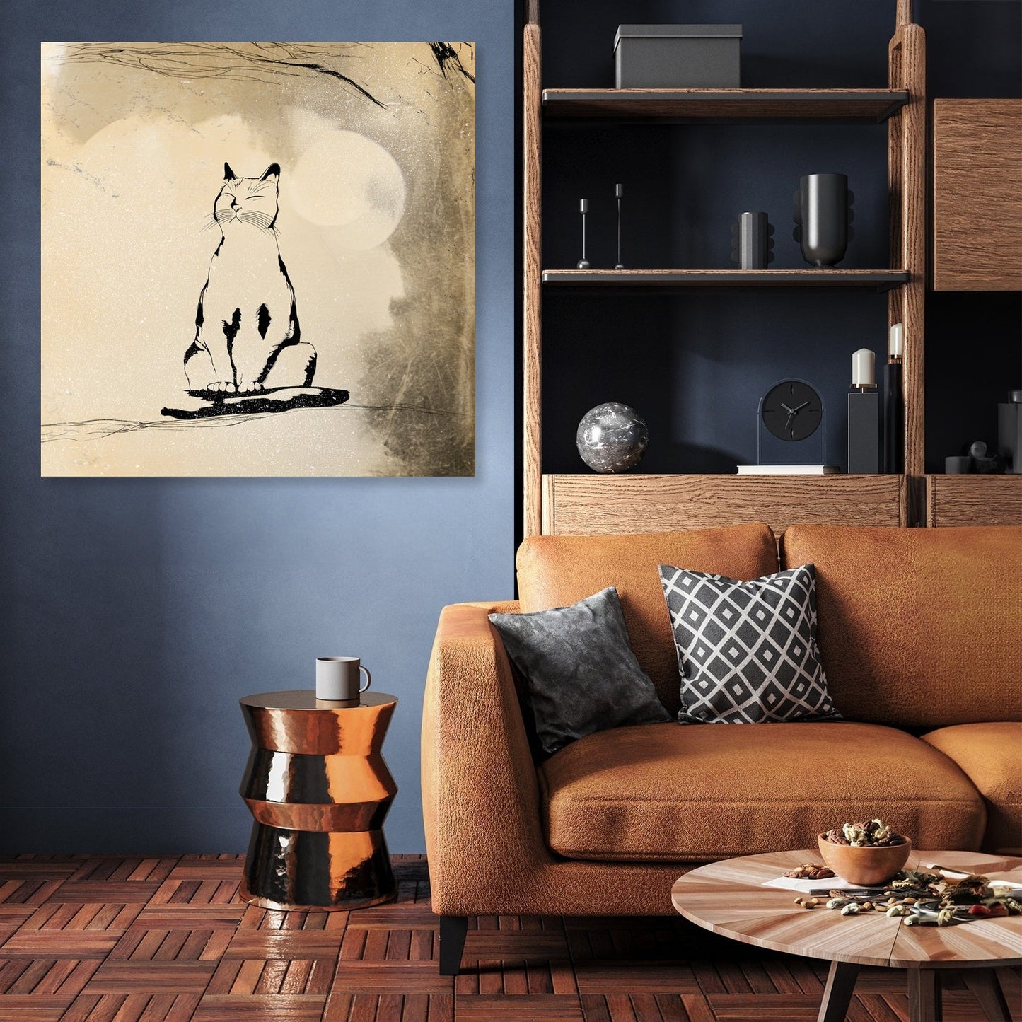 Meditating Cat Canvas