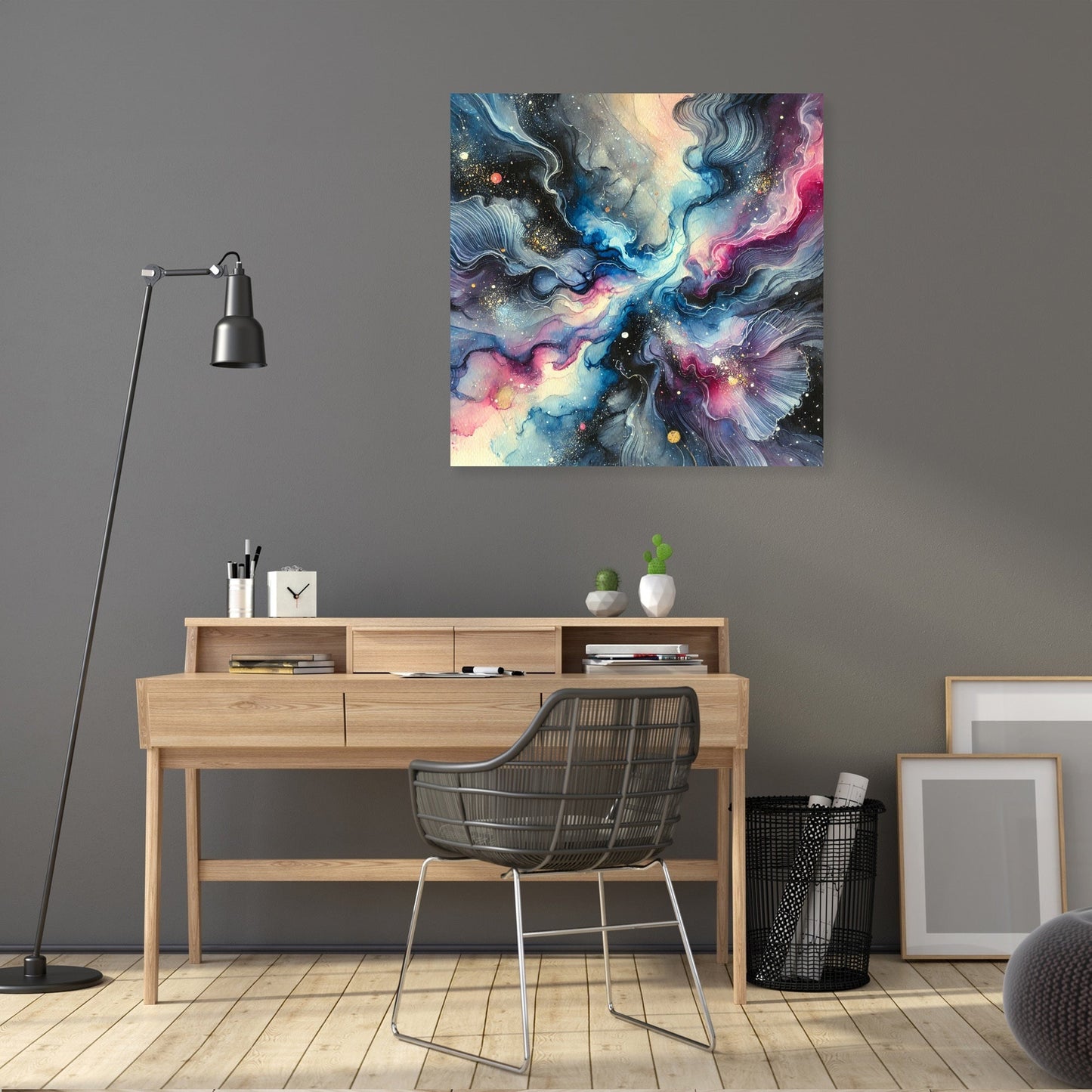 Cosmic Fluidity Swirls Canvas