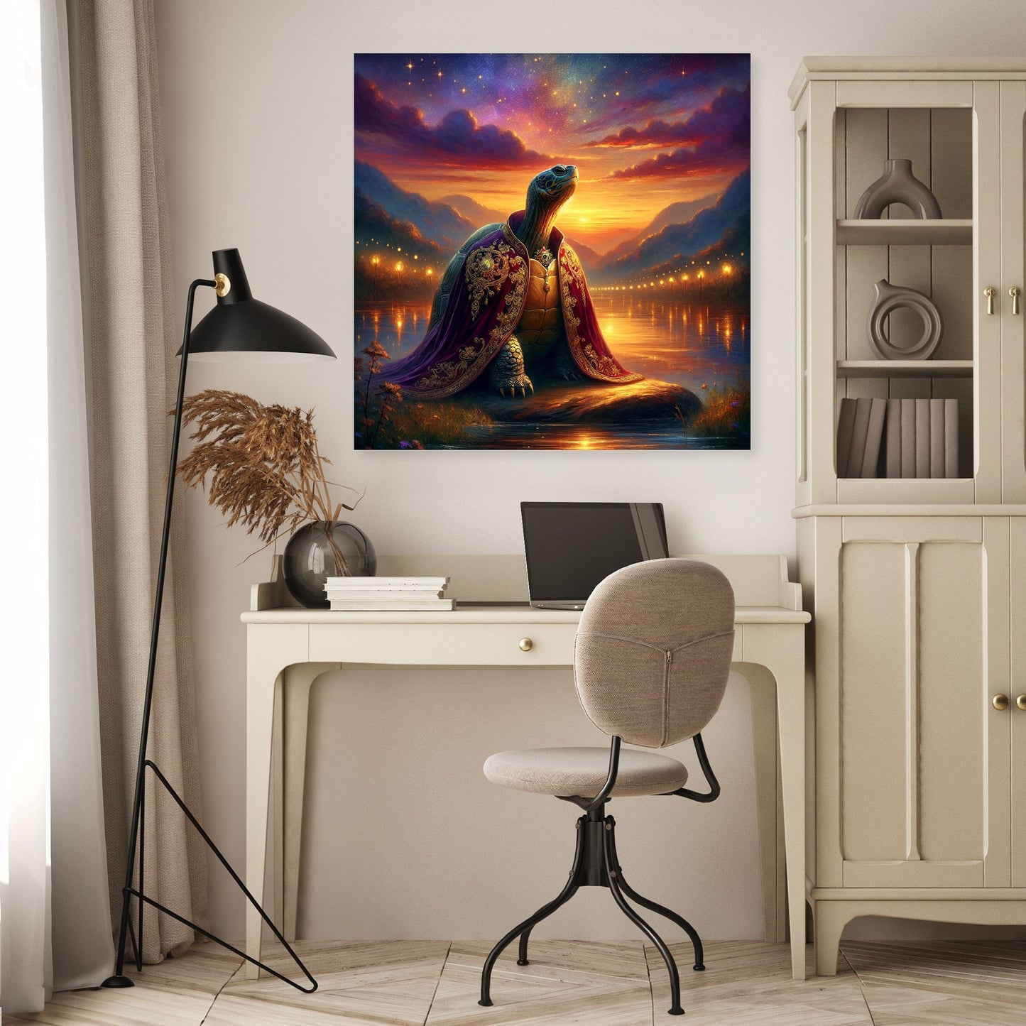 Regal Twilight Turtle Canvas