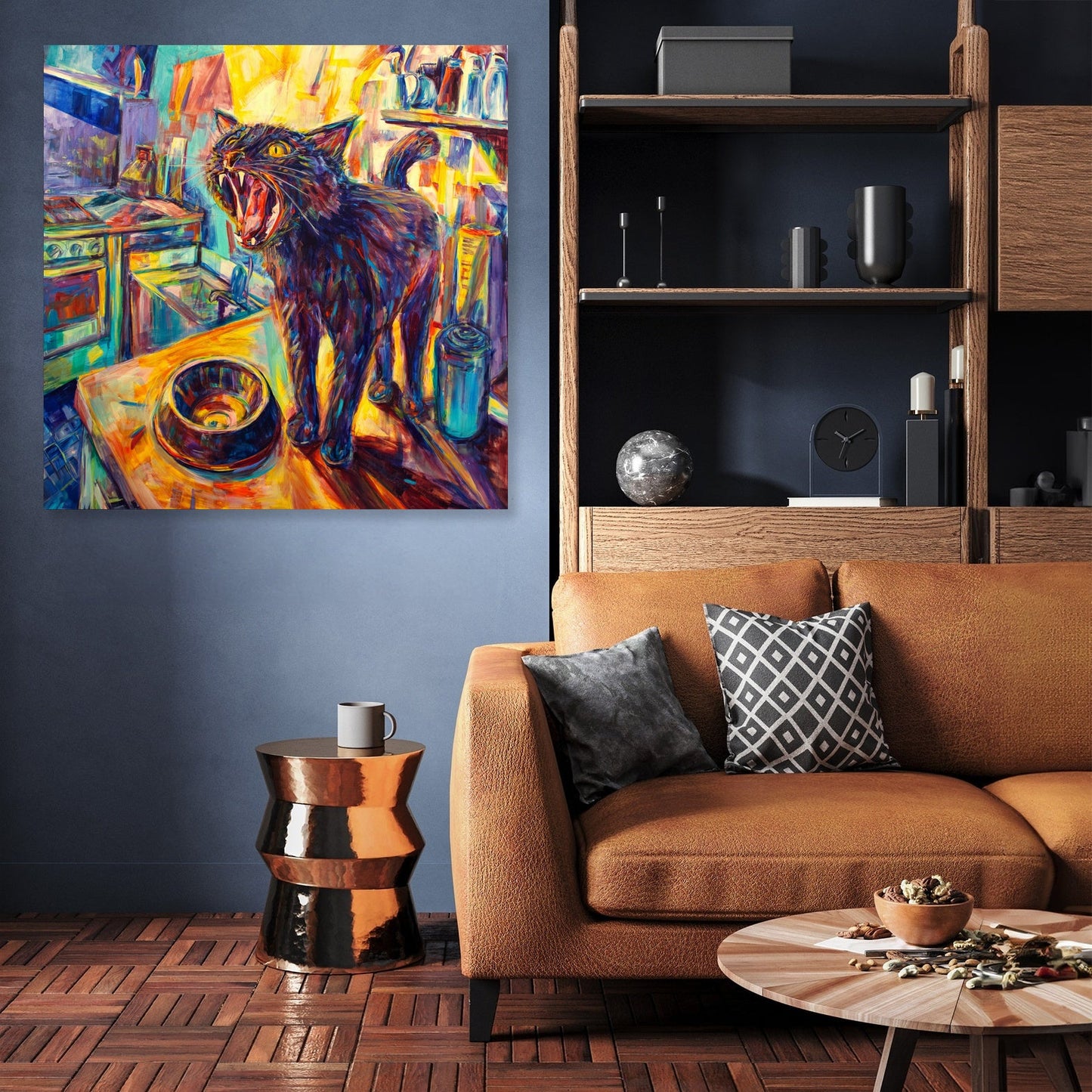 Cat's Dawn Cry Canvas