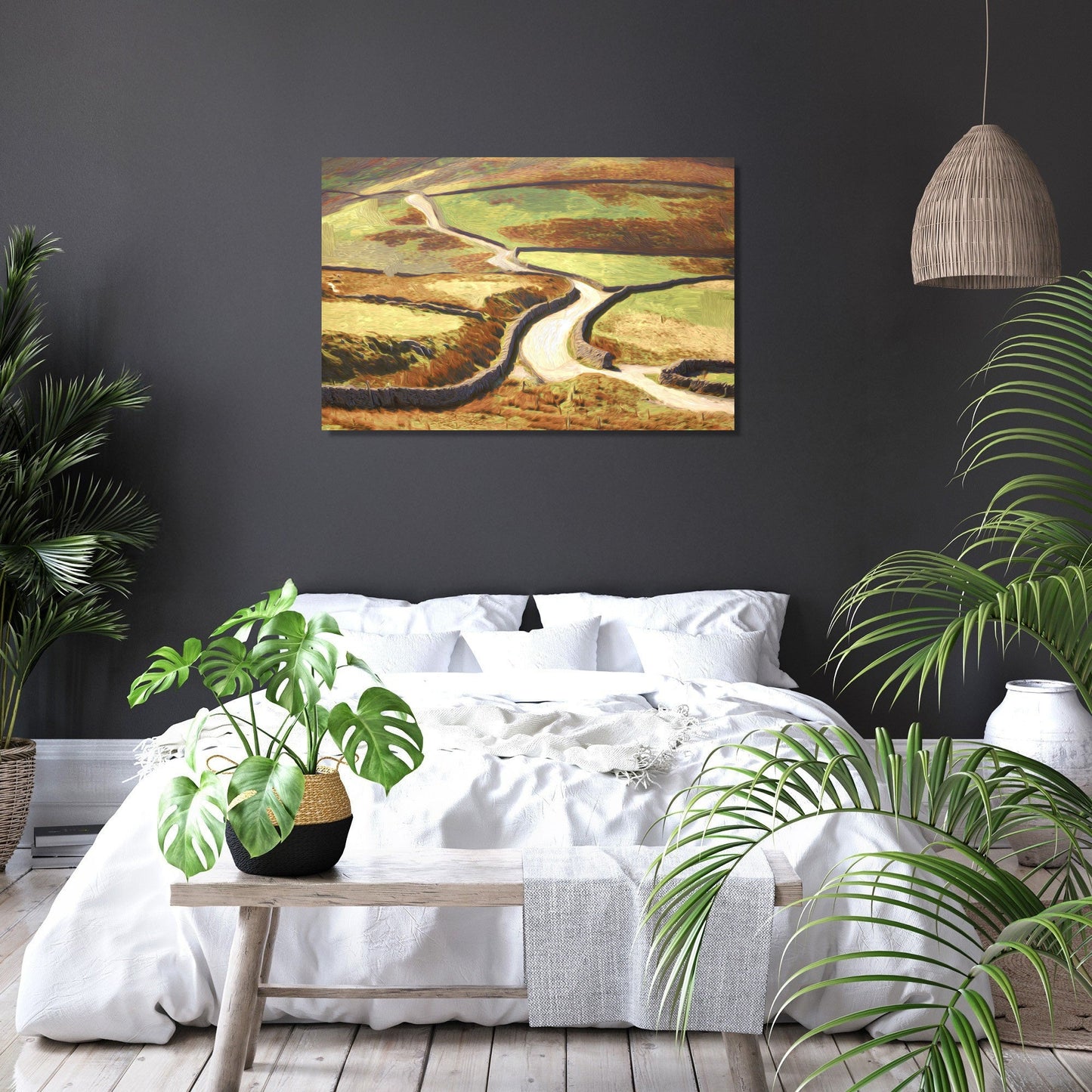 Winding Road Fields Canvas